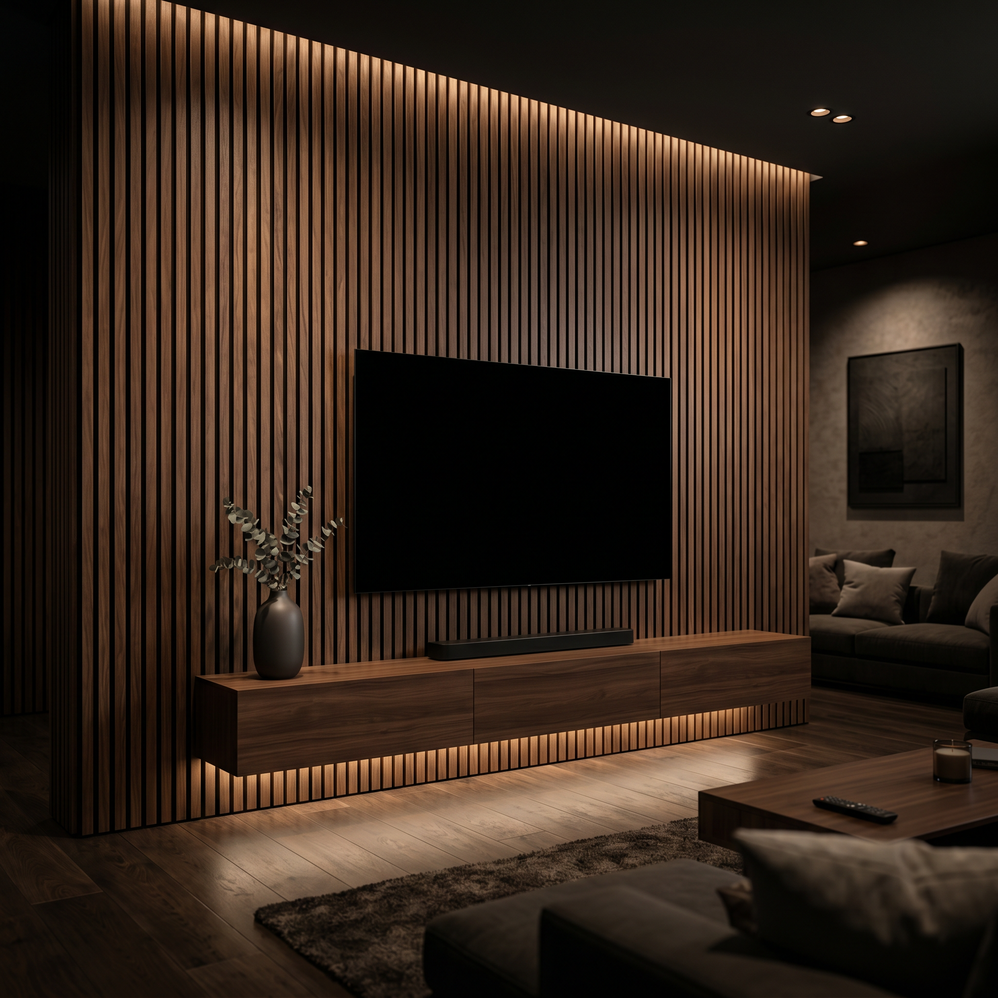 Slatpanel Signature Walnut Slat Wall Panel 270 × 110 cm