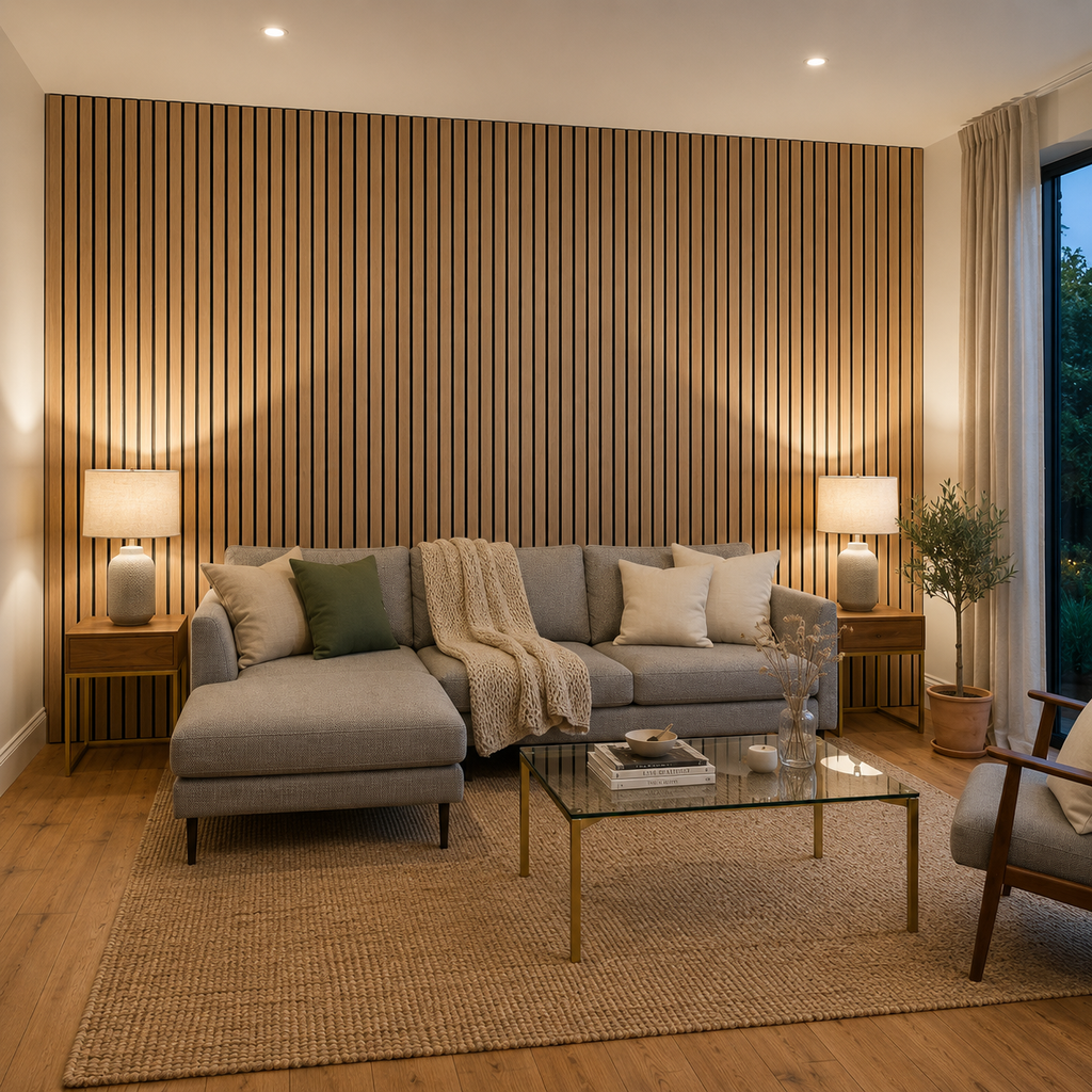 Slatpanel Signature Walnut Slat Wall Panel 270 × 110 cm
