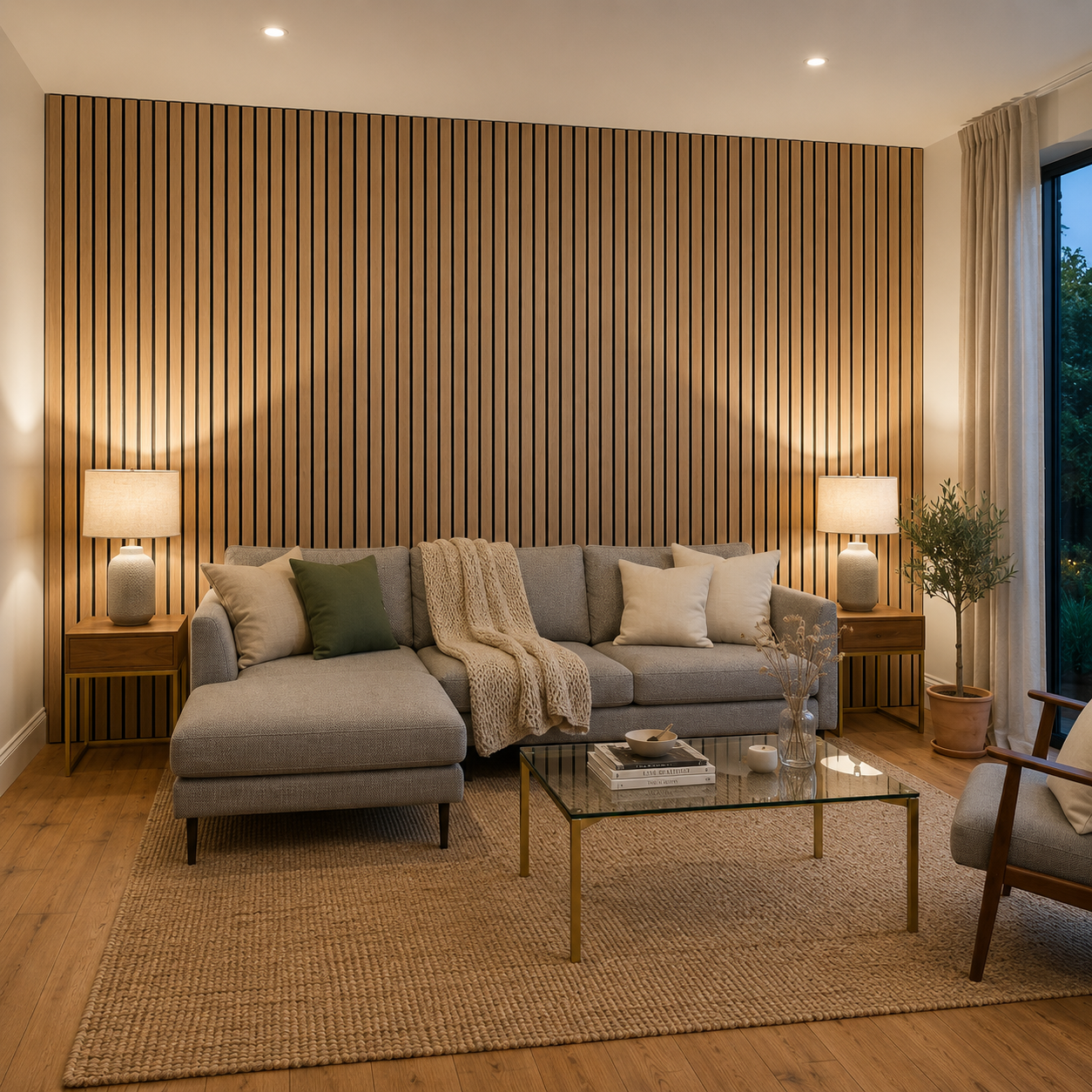 Slatpanel Signature Walnut Slat Wall Panel 270 × 110 cm