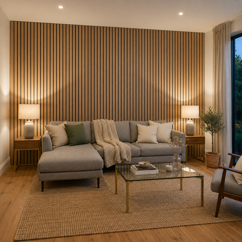Slatpanel Signature Walnut Slat Wall Panel 270 × 110 cm